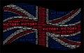 Waving Great Britain Flag Collage of Victory Texts