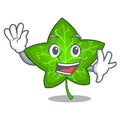 Waving green ivy leaf on character cartoon Royalty Free Stock Photo