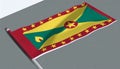 Waving Grenada Flag.