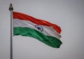 Indian National flag waving in the sky Royalty Free Stock Photo