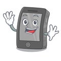 Waving ipad isolated with in the character Royalty Free Stock Photo