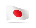 Waving Japan flag in the wind.