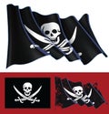 Waving Jolly Roger of Calico Jack Royalty Free Stock Photo