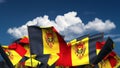 Waving Moldovan Flags