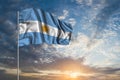 Waving National flag of Argentina Royalty Free Stock Photo