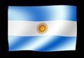 Waving national flag illustration | Argentina