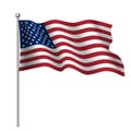 Waving national flag of United States of America Royalty Free Stock Photo