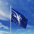 Waving NATO flag