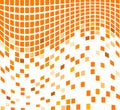 Waving orange mosaic background