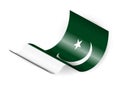 Waving Pakistan flag