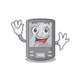 Waving personal digital assistant isolated the cartoon Royalty Free Stock Photo