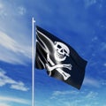 Waving piracy flag