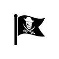 Waving Pirate Flag icon sign logo