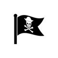 Waving Pirate Flag icon sign logo