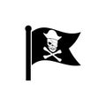 Waving Pirate Flag icon sign logo