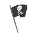 Waving pirate flag Royalty Free Stock Photo