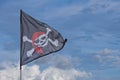 Waving pirate flag jolly roger Royalty Free Stock Photo