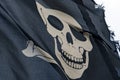 Waving pirate flag jolly roger Royalty Free Stock Photo