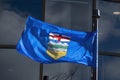 A waving Province of Albertan flag Royalty Free Stock Photo