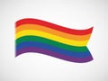 Waving rainbow flag Royalty Free Stock Photo