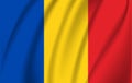 Waving Romanians flag, the flag of Romania