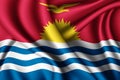 waving silk flag of Kiribati