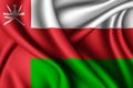 waving silk flag of Oman