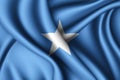 waving silk flag of Somalia