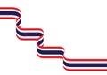 Waving Thai national flag ribbon