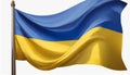 Waving Ukraine Flag. Flag Isolated On A White Background. Vector Illustration.