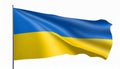 Waving Ukraine Flag. Flag Isolated On A White Background. Vector Illustration.