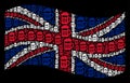Waving United Kingdom Flag Mosaic of Beer Glass Icons Royalty Free Stock Photo