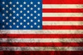 Waving vintage American flag united states of america texture , Royalty Free Stock Photo