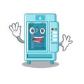 Waving water vending machine in a character Royalty Free Stock Photo