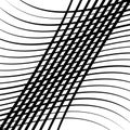 Waving, wavy lines pattern. Billowy, undulating tangle lines grid,mesh. Interlace undulating stripes. Squiggle, squiggly, wobbly Royalty Free Stock Photo