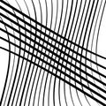 Waving, wavy lines pattern. Billowy, undulating tangle lines grid,mesh. Interlace undulating stripes. Squiggle, squiggly, wobbly Royalty Free Stock Photo