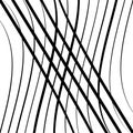 Waving, wavy lines pattern. Billowy, undulating tangle lines grid,mesh. Interlace undulating stripes. Squiggle, squiggly, wobbly Royalty Free Stock Photo