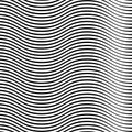 Waving, wavy, zigzag lines. Irregular parallel stripes, lines with wavy, waving distortion, deformation effect. Winding, criss-