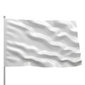 Waving white flag on pole symbolizing surrender peace truce and no conflict peaceful capitulation Royalty Free Stock Photo