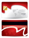 Waving world credit card design Royalty Free Stock Photo