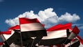 Waving Yemeni Flags