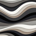 Wavy abstract background with black gray and white stripes Royalty Free Stock Photo