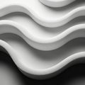 Wavy abstract layers in white shades create a flowing three dimensional effect Royalty Free Stock Photo