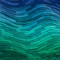 A wavy, abstract pattern consists of rectangular blocks arranged to resemble flowing Royalty Free Stock Photo