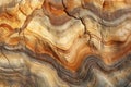 Wavy abstract pattern in weathered rock with rich earthy tones Royalty Free Stock Photo