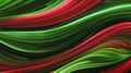 Christmas holiday wavy ribbons modern abstract background graphic - Gen AI