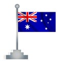 Wavy australian flag - Australia flag illustration Royalty Free Stock Photo