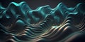 Wavy background texture with soft color. Trendy modern gradient abstract wave as organic fluid composition. Generative