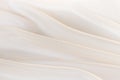 Wavy beige organza close-up