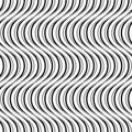 Wavy, billowy, undulating lines. Seamless geometric monochrome p